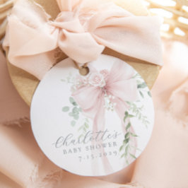 Baby in bloom Bow baby Shower Thank you Gåvor Etiketter