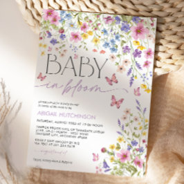 Baby in Bloom Butterfly Baby Shower Inbjudningar