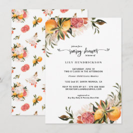 Baby in Bloom | Citrus Baby Shower Inbjudan