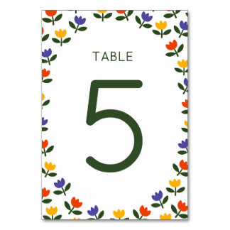 Baby in Bloom Colorful Floral Modern Baby Shower Bordsnummer