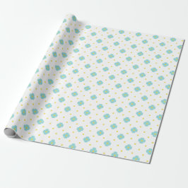 Baby in Bloom Cute Blue Floral Baby Shower Presentpapper