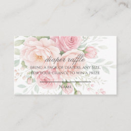 Baby in bloom diaper raffle baby shower game tilläggskort