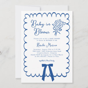 Baby in Bloom Doodle Baby Shower Inbjudan