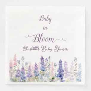Baby In Bloom Färgglada Lupinblommor Babykalas Pappersservett