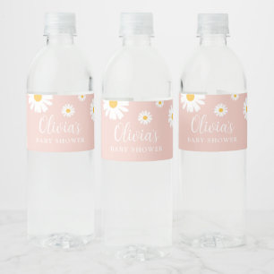 Baby In Bloom Flicka Bebis Shower Vattenflaska Eti Vattenflaskor Etikett