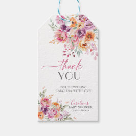 Baby in Bloom Floral Favor Tag | Soft Blush Pink  Presentetikett