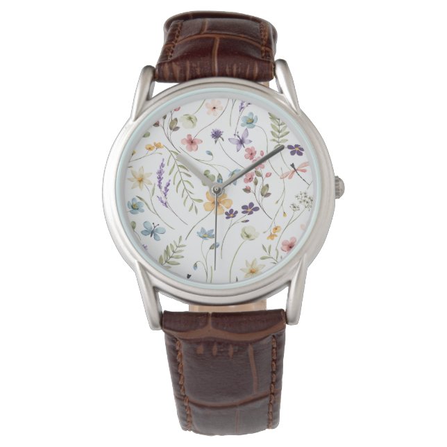 Baby in Bloom Garden Wildflower  Armbandsur (Framsida)