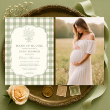 Baby in Bloom Gingham Foto Barnkalas