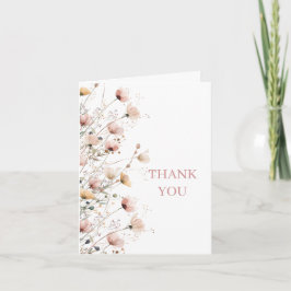baby in bloom girl baby shower thank you card tack kort