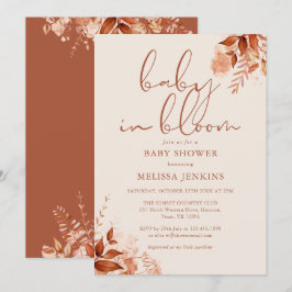 Baby In Bloom Höst Baby Shower Inbjudningar