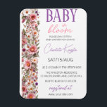 Baby in Bloom-inbjudan, Wildflowers Baby Shower  Magnet<br><div class="desc">Barnkalasinbjudan med vilda blommor och blommande tema,  lila rosa blomma inbjudan,  vild blomsterinbjudan,  blomsterkalasinbjudan,  barnkalas inbjudan, utskrivbar inbjudan,  inbjudan mall,  telefoninbjudan,  blomsterinbjudan,  baby shower inbjudan,  baby in bloom,  vildblomsinbjudan,  blomsterbaby shower,  lila blommor,  in bloom inbjudan,  vild blomsterbaby,  bss130</div>