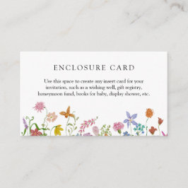 Baby in Bloom Infogningskort | Wildflower Shower Tilläggskort