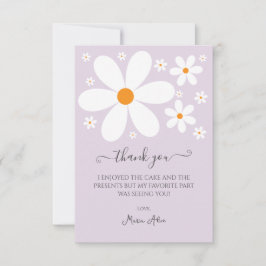 Baby in Bloom lila Daisy Bebis-fest-inbjudan Tack Kort