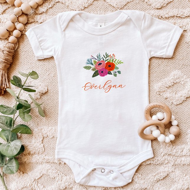 Baby in Bloom Ljusterik blommande babynamn T Shirt (Skapare uppladdad)