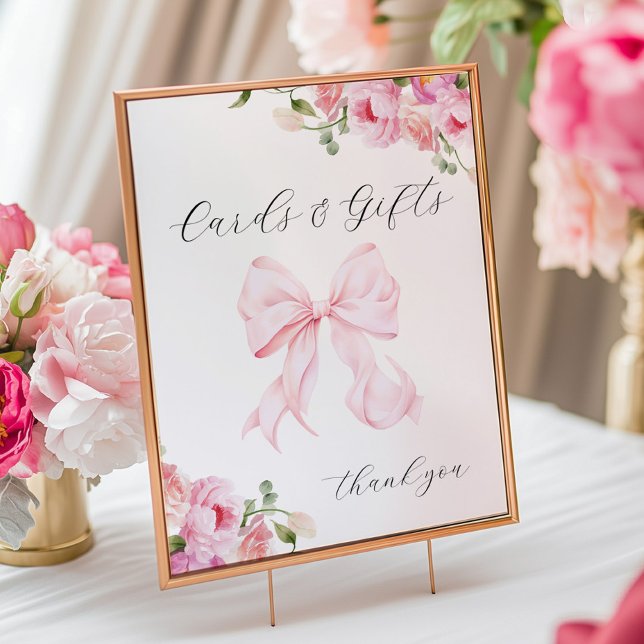 Baby in Bloom Pink Bow Cards & Gifts Poster (Skapare uppladdad)