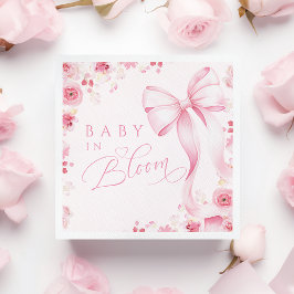 Baby in Bloom Pink Bow Napkins Pappersservett