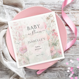 Baby in Bloom Romantiska Vilda Blommor Blommig Pappersservett