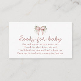 Baby In Bloom Rosa Båge Baby Shower Böcker För Beb Tilläggskort