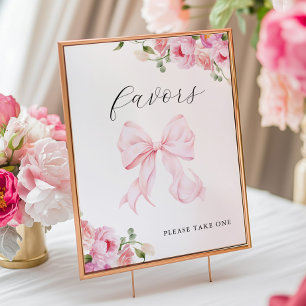 Baby in Bloom Rosa Båge Favoriter Poster