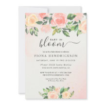 Baby in Bloom | Rosa & Persika Blommig Baby Shower