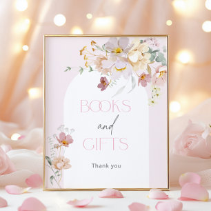 Baby in Bloom Rosablommig bok- och presenthylla Poster