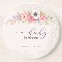 Baby in Bloom Söt Blommig Baby Shower Underlägg
