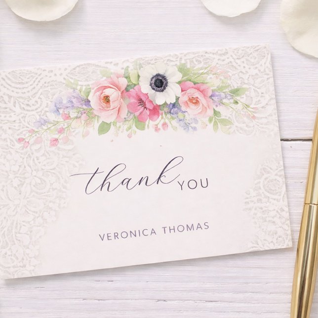 Baby in Bloom Sweet Floral Baby Shower Tack Kort (Skapare uppladdad)