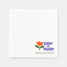 Baby in Bloom Tulpan Modern Baby Shower Servett