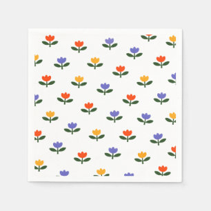 Baby in Bloom Tulpan Trendig Modern Baby Shower Pappersservett