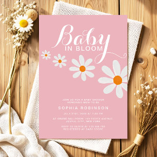 Baby in Bloom Tusenskönor Babykalasinbjudan Inbjudningar