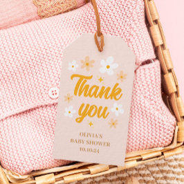Baby in Bloom Vår Baby Shower Förmån Presentetikett