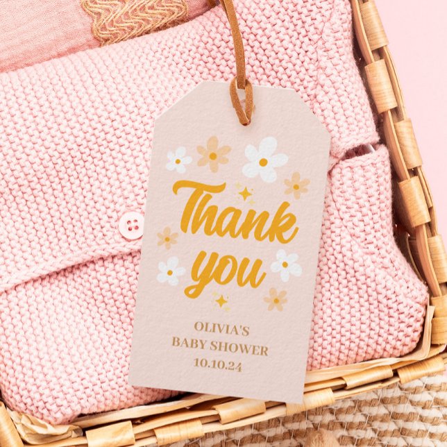 Baby in Bloom Vår Baby Shower Förmån Presentetikett (Skapare uppladdad)
