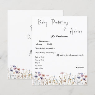 Baby In Bloom Vildblomma Baby Shower Spel Flyer
