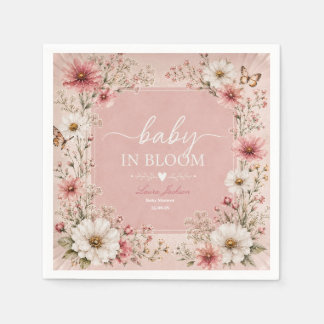Baby in Bloom Vildblomma Barnkalas Pappersservett