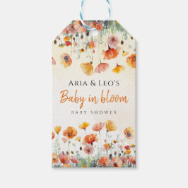 Baby in Bloom Vildblomma Presentkort för babyfest Presentetikett