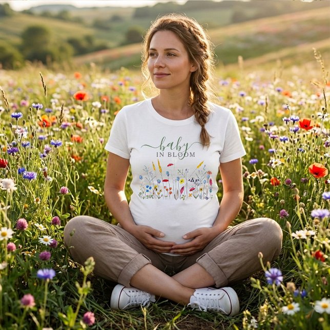Baby in Bloom Vildblommeäng Barnkalas T Shirt (Skapare uppladdad)