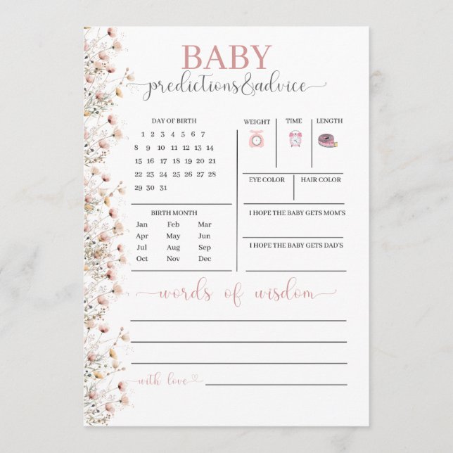 Baby in Bloom | vildblomsförutsägelser och råd  (Framsida)