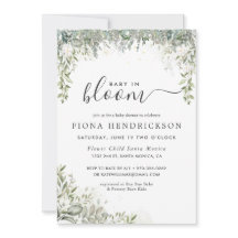 Baby in Bloom | Vita Blommor Grönska Barnkalas