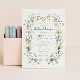 Baby in Bloom Wildflower Baby Shower Invitation Meddelande