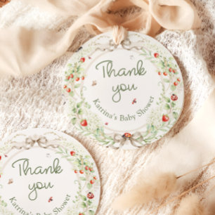 Baby in Bloom Wildflower Baby Shower Tackar Gåvor Etiketter