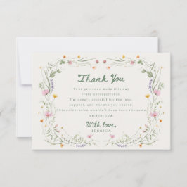 Baby in Bloom Wildflower Baby Shower Thank You Car Inbjudningar