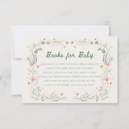 Baby in Bloom Wildflower Books for Baby Card Inbjudningar
