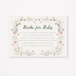 Baby in Bloom Wildflower Books for Baby Card Inbjudningar