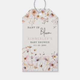 Baby in Bloom Wildflowers Baby Girl Baby Shower Presentetikett