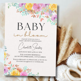 Baby in Bloom Wildflowers Floral Baby Shower Inbjudningar