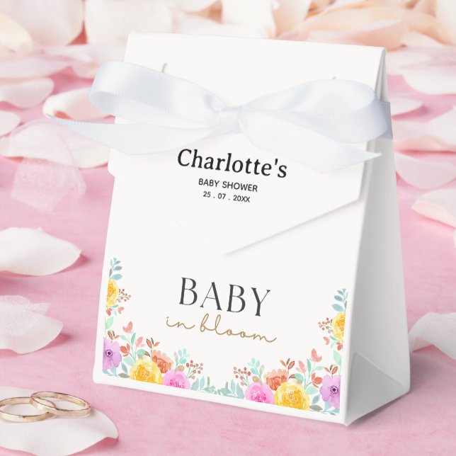 Baby in Bloom Wildflowers Floral Baby Shower Presentaskar (Bröllop)