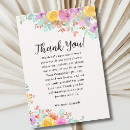 Baby in Bloom Wildflowers Floral Baby Shower Tack Kort