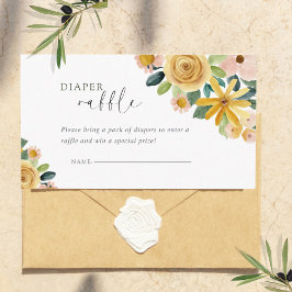 Baby in Bloom Yellow Floral Diaper Tilläggskort