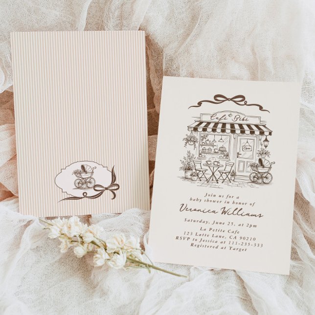 Baby in brewing Bebe Cafe Coffee Baby Shower Inbjudningar (Skapare uppladdad)