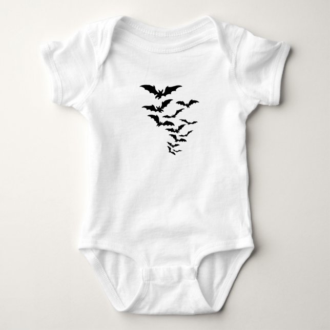 Baby Infant Bodydräkt-Halloween-Fladdermöss Tee (Framsida)